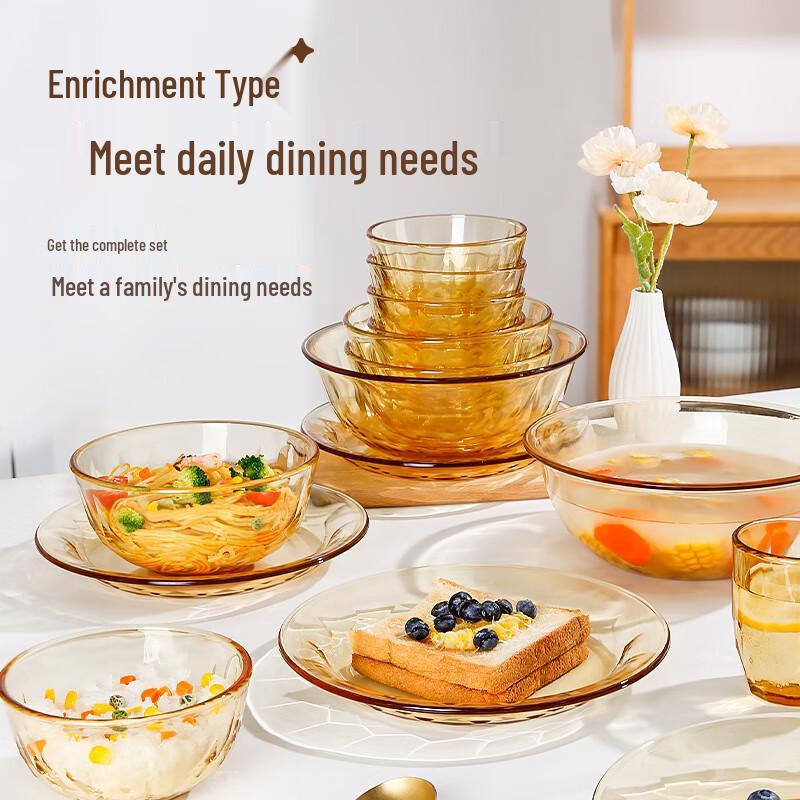 cilock Heat-Resistant Glass Dinnerware and Bakeware Set