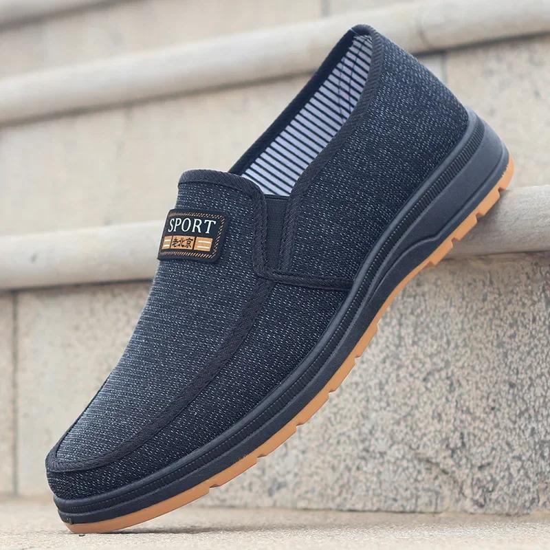 Fashion Men Casual Sports Shoe Old Beijing Cloth Shoes Middle Aged and Elderly Men Work Shoes Casual Men Sneakers Walking Shoes