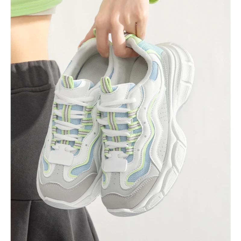 Fashion Woman Sneakers 2025 Chunky Tennis Female Thick Bottom Women's Sports Shoes Platform Ladies Casual Sneaker Fashion Running Shoes