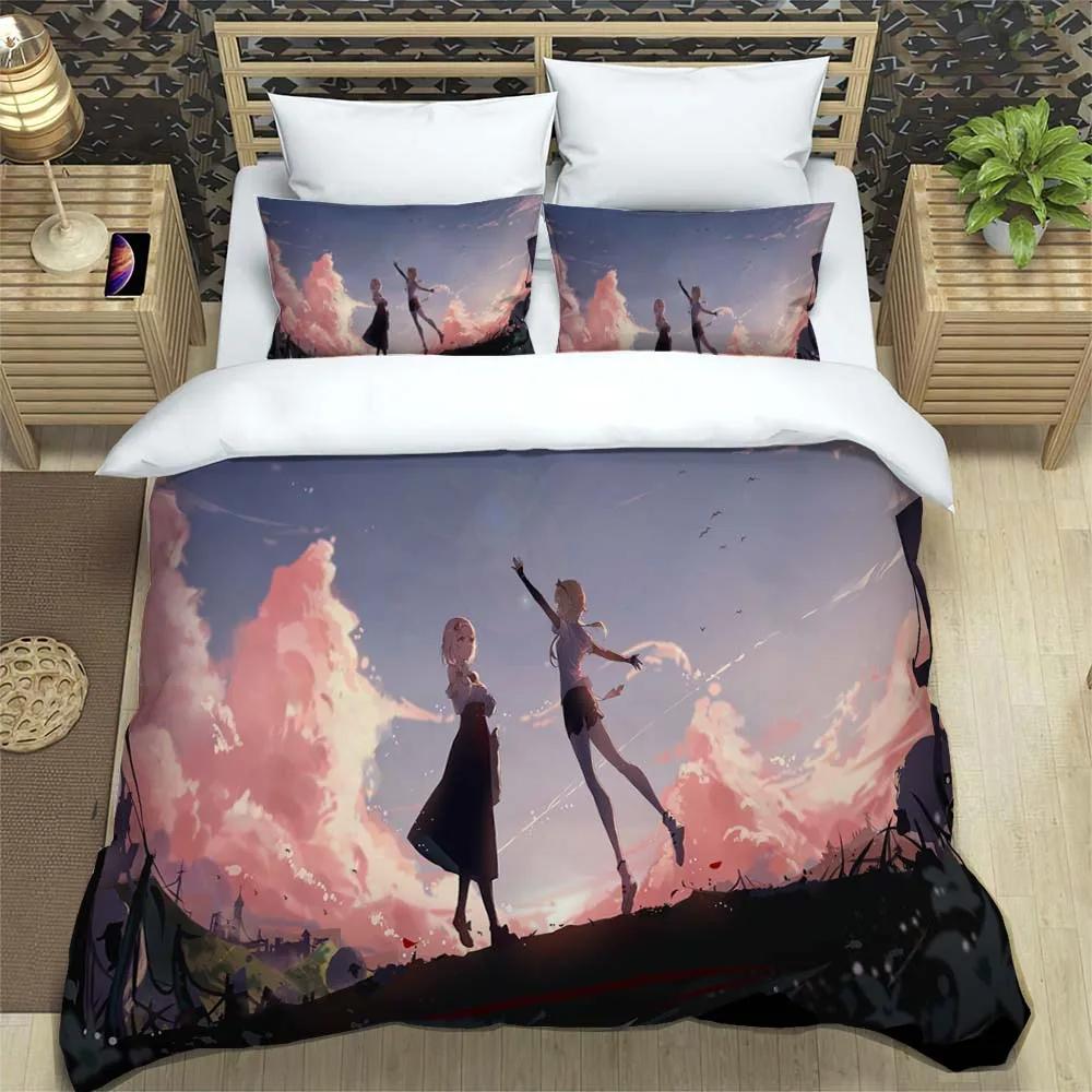 Anime Genshin Impact Animation Cartoon Soft And Comfortable Bedding Set Luxury Quilt Cover Customizable Comforter Bedding Sets