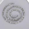 Men's Trendy Stainless Steel Interlocking Chain Necklace with Double Gear Splice Design