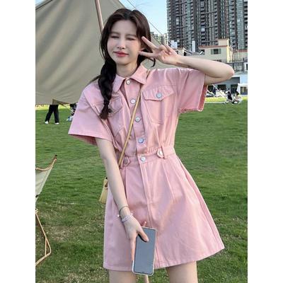 2025 French Retro Petite Denim A-Line Summer Dress for Women