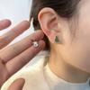 4 Pcs/set Cute Small Enamel Christmas Earrings for Women Trendy Santa Claus Elk Xmas Tree Stud Earrings Girls Party Jewelry Gift