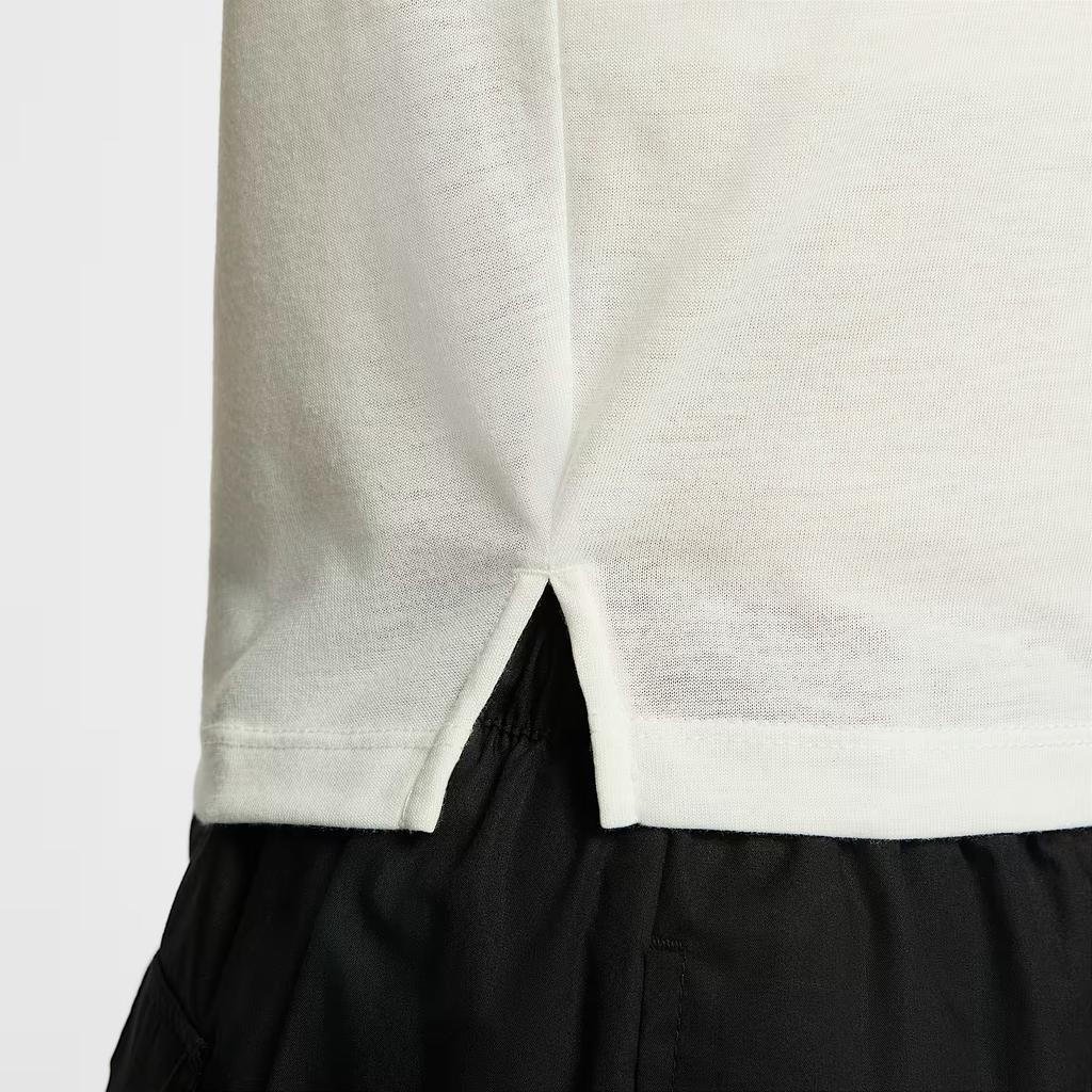 Nike Polo Shirts Women's White Polo Collar Moderate Straight Fit IH8503-133