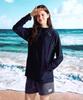 Leijibi [Set] Techflow Performance Hooded Zip-Up Rash Guard + Swim Shorts Set M Black