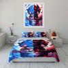 Blue and red hedgehogs. Bedding sets Duvet cover sets Duvet covers Pillowcases(1 * Duvet Cover 2 * Pillowcases without duvet insert)
