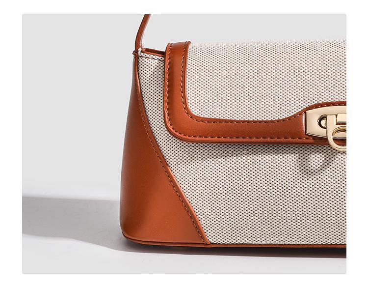 2024 Summer High-End Color Block Crossbody Baguette Bag