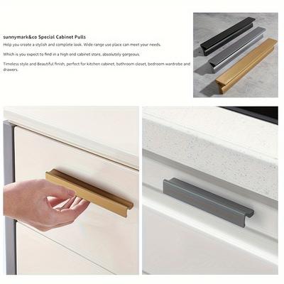 Κομψές Μινιμαλιστικές Χειρολαβές Πόρτας Μπάρας, 4τμχ Χειρολαβές Ντουλαπιού/Ντουλάπας/Συρταριού για Υπνοδωμάτιο, Κουζίνα, Μπάνιο