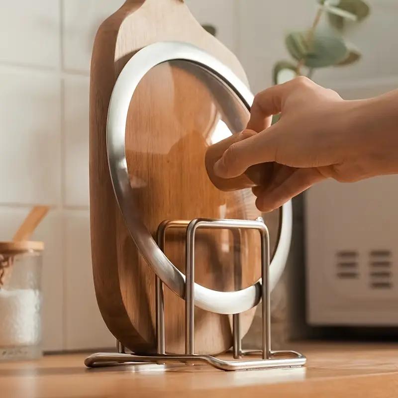 Stainless Steel Kitchen Rack Storage Rack Chopping Board Cutting Board Placement Rack Pot Cover Rack Countertop Cutting Board Rack