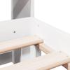 Solid Wood Bed with Shelf Without Mattress White 140x200 Cm Pine