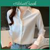 Longsleeve Silk Autumn Shirt Women Casual Office Lady Tops Solid Elegant Blouses Turn Down Collar Solid Blouse Women Clothing