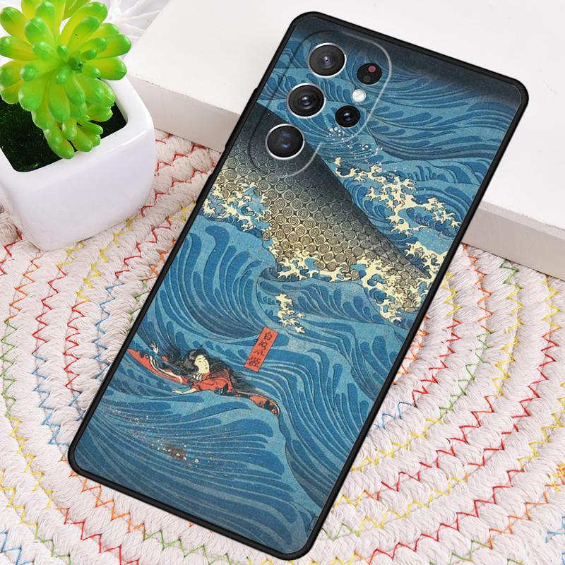 Japanese Pub Wave Anime Art Silicone Phone Case For Samsung Galaxy Note 10 Pro S26 S25 S24 S23 S22 S21 Plus S25Ultra Capa Cover