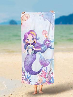 Magical Mermaid Beach Towel, Made of High-quality Material,machine Washable,quick Drying and Absorbent,fast Shipping,summer Gift