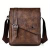 Men's Vintage Casual Crossbody Bag, Versatile Business Shoulder Bag, PU Leather Messenger Bag for Men Fashion Flip Cover Handbag