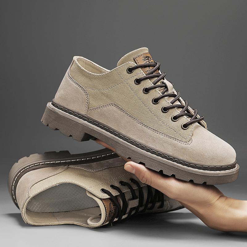 2024 Brand Thick Bottom Designer Ankle Boots Men Outdoor Comfortable Walking Boots High Top Classic  Men Casual Leather Shoes