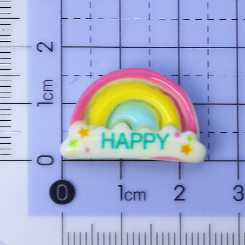 Cartoon Rainbow Moon Bear Resin Accessories Kit for DIY Hair Clips