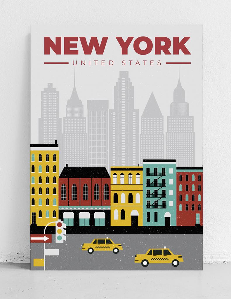 Plakat New York Nowy Jork ilustracja