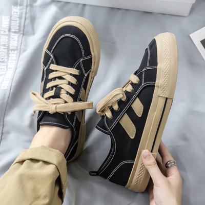 Herrenschuhe trendige Schuhe Herbst Canvas-Schuhe Herren vielseitige atmungsaktive weiche Grundplatten-Schuhe Herren Low-Top Guochao Deutsche Trainingsschuhe Herren