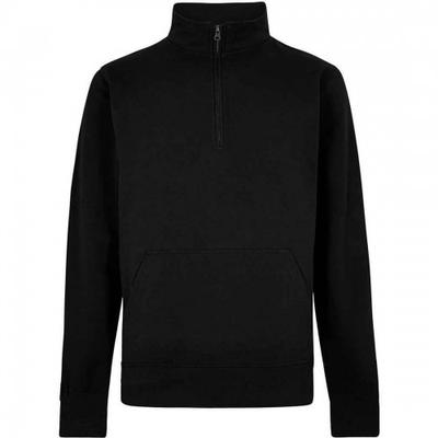 Mens Pique Quarter Zip Relaxed Fit Sweatshirt