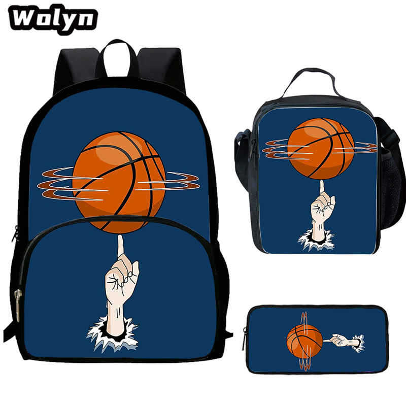 Basketball Basketball School Bag High Definition Printing Multifunctional Cross-Border Backpack