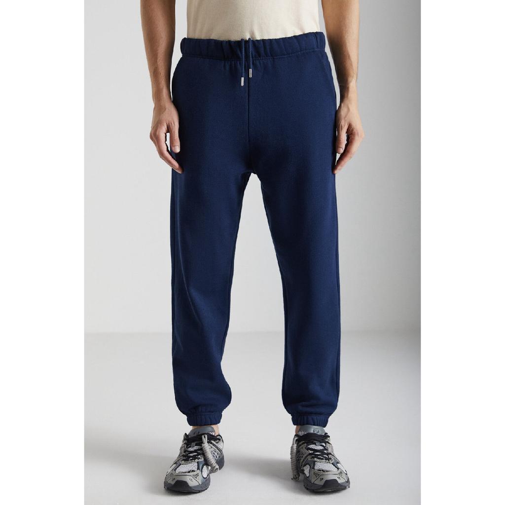 Burnham Men's Organic Fabric Fleece Inside Comfortable Cut Elasticized Jogger Black Sweatpants