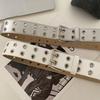 Leathers Womens Belt Fashion Double Grommet Belt Decorative Jeans Dress Blet