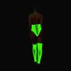Sex underwear luminous sexy suspender net socks open-file luminous temptation transparent one-piece stockings y