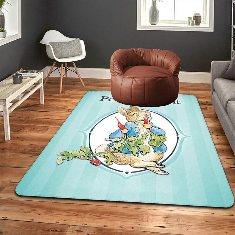 The Tale of Peter Rabbit Rug Floor Mat for Living Room or Bedroom Soft and Comfortable Carpet a Gift for Birthday and Holiday.