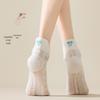 Women's Cute Japanese Style Bow Embroidery Mesh Ankle Socks