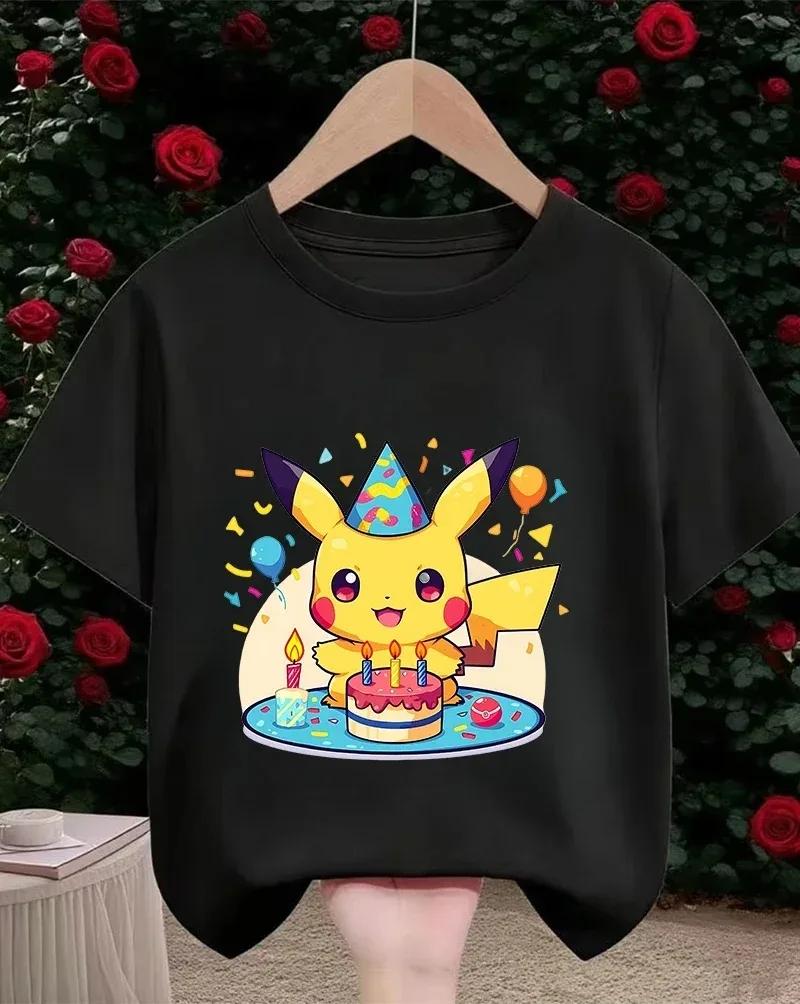 Pokemons Pikachu Kids T Shirts Anime Printed Cotton T Shirt Boys Girls Summer Casual Short Sleeves Tops Children Clothing 2026