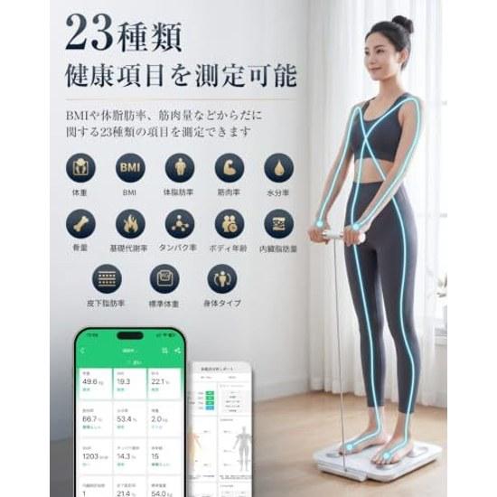 2026 Development AI x 8 Electrodes Body Weight Scale Composition Monitor Karada Scan Smartphone Link Data Automatic Transfer Full Measurement Fat BMI