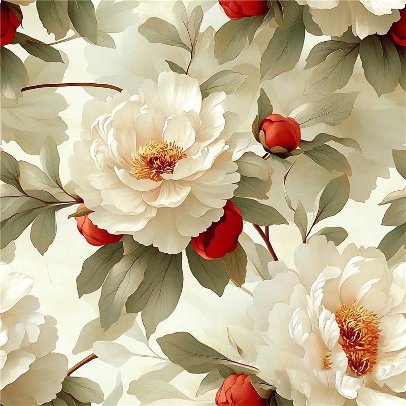 Vintage Floral Wallpaper Wainscoting Sticker Self-Adhesive Waterproof Moisture-Resistant Wall Decoration Renovation Upcycling