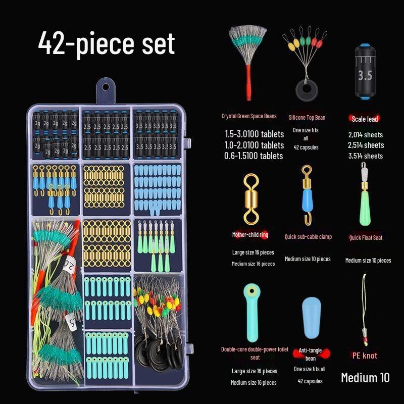 Wysokiej jakości zestaw spławików silikonowych z żyłką główną i akcesoriami wędkarskimi