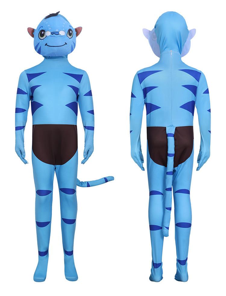 Avatar 3 Kids Cosplay Costume: Stage Performance Jumpsuit for Role-Playing
