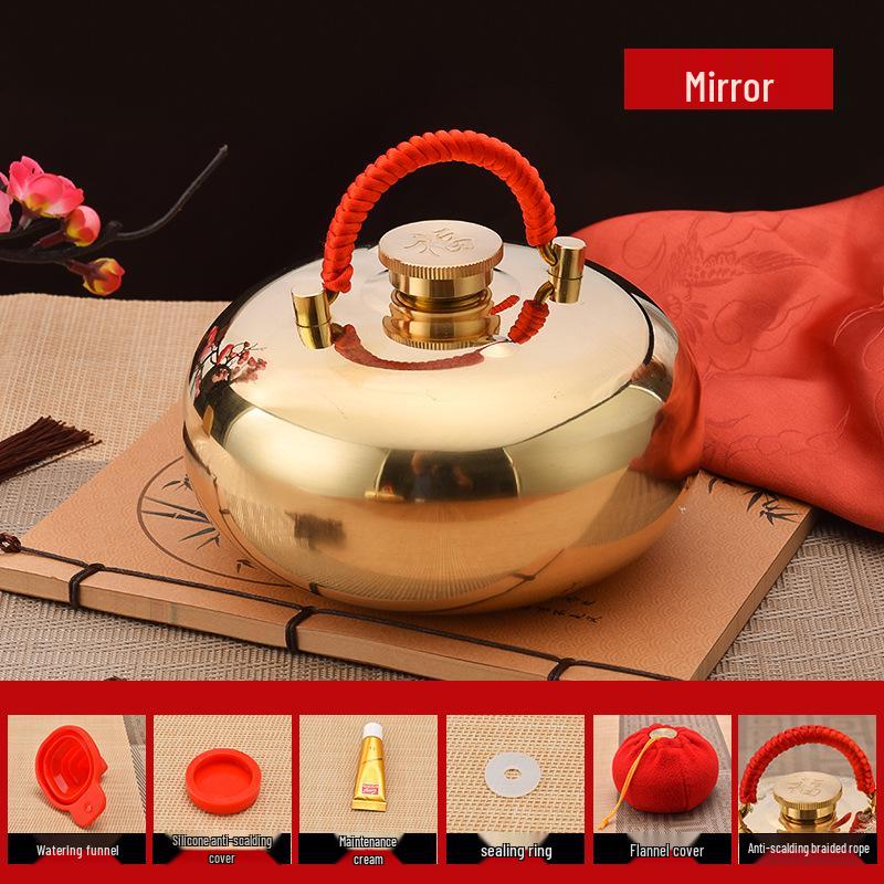 

Jitao Yu Pozi Чистая медная грелка с водой Массажер для рук и ног в стиле ретро