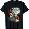 Bernese Mountain Dog Moon Howling Parody Three Canines Graphic Tee Casual Cotton Round Neck T-Shirt