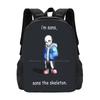 I'm Sans , Sans The Skeleton. Backpack For Student School Laptop Travel Bag Undertale Sans Fan Art Ut Video Game Undertale Art