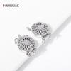 14K Gold Plated Brass Multi Strand Layering Clasps Flower Bracelet Necklace Connector Clasps For DIY Jewelry Making Accessories