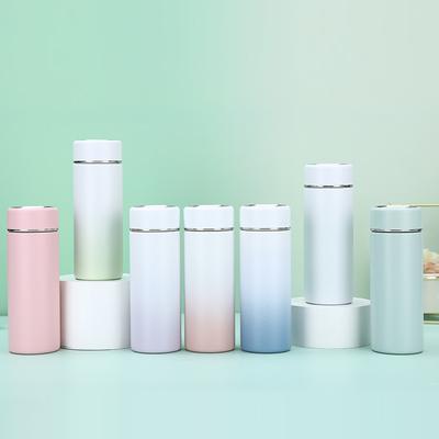 New Gradient Color Thermos Cup Stainless Steel Portable Water Cup Women's Straight Cup Pocket Small Simple Gift Cup
