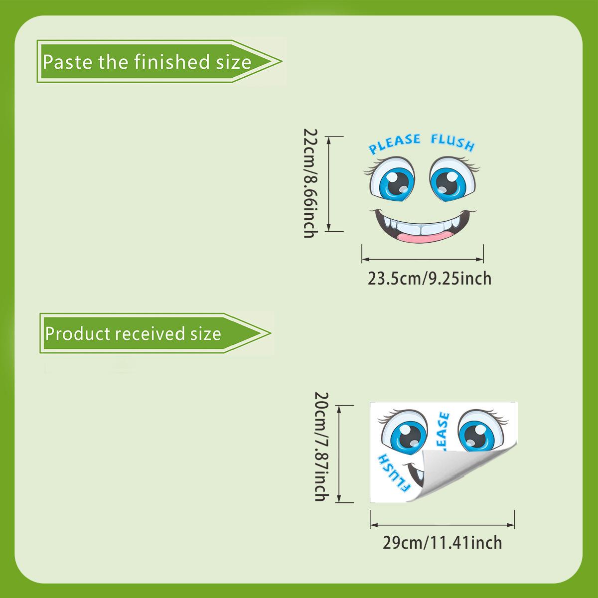 

Синий Свет Веселый Смайлик Пожалуйста, Спустите Наклейка на Унитаз Креативная Наклейка для Украшения Ванной 20*30cm