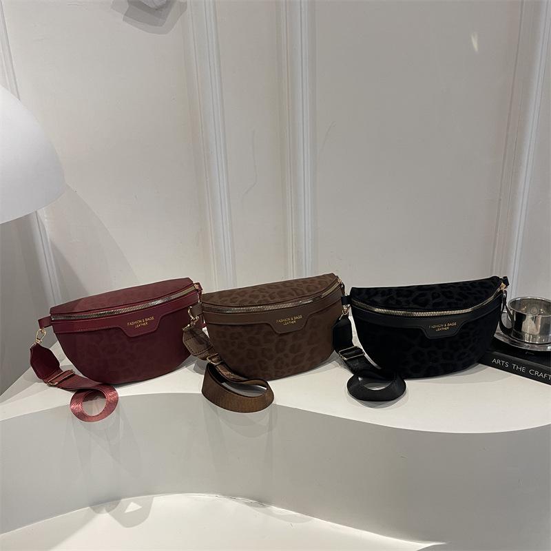 A High-end Leopard Print Fashionable, Casual, Simple and Niche Chest Bag and Waist Bag