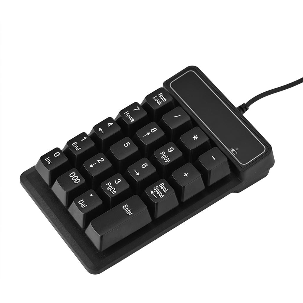 1.5M 5FT USB Wired 19 Keys Numeric Keypad Number Pad for Windows Laptop Desktop PC