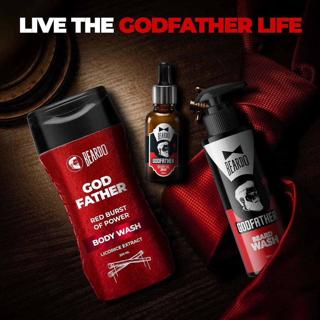 Beardo Godfather Lite Beard And Moustache Oil 30 ml X Pack Of 2 Lightweight Non Sticky Beard Care For Soft Shiny Groomed Look