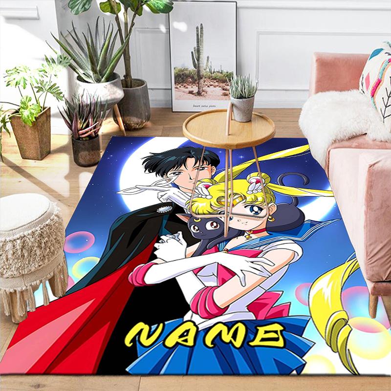 Custom 1Pc Super Sailor Moon Adventure Rug Office Carpet Indoor Outdoor Entrance Doormat Nonslip Soft And Comfortable Living Room D2915251