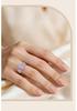 Elegant Jade Purple Gourd Fu Lu Ring: Adjustable Women's Ring with Diamond Accents In New Chinese Style