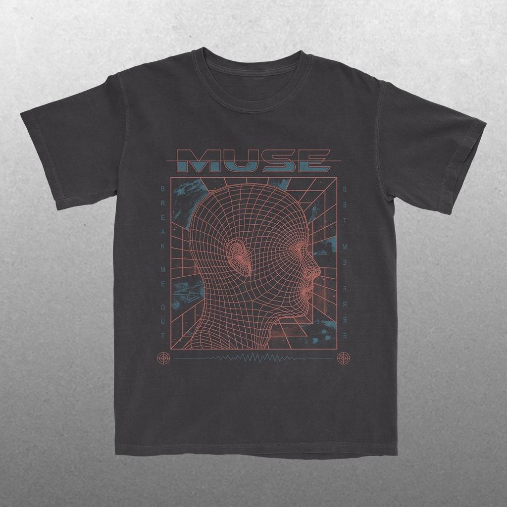 Showbiz Album Art Muse Band TShirt Cotton Graphic Tee Unisex Unisex Summer Streetwear