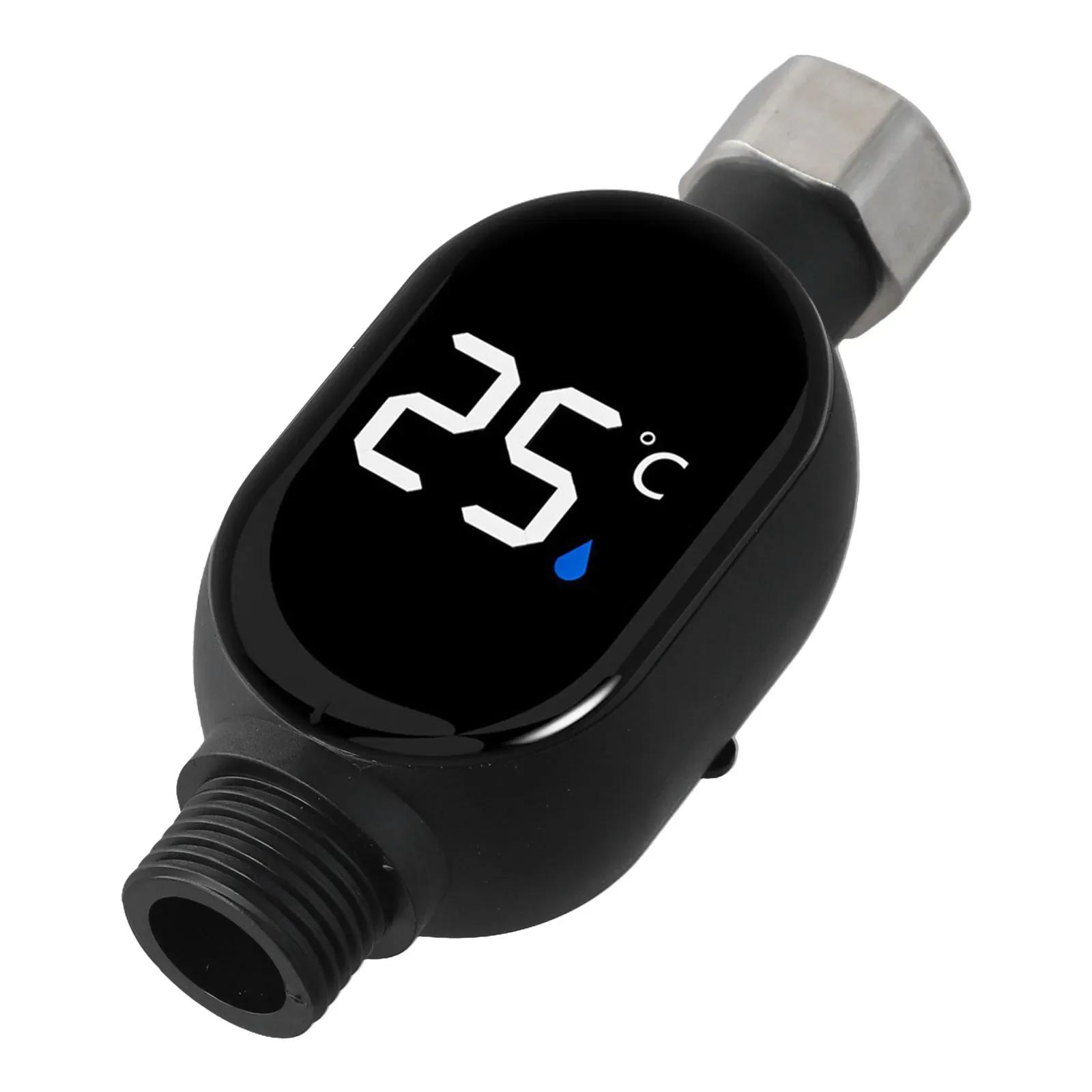 1pc Shower Thermometer Intelligent Waterproof Led Digital Display Faucet Thermometer Bath Thermometer Measurement Meter