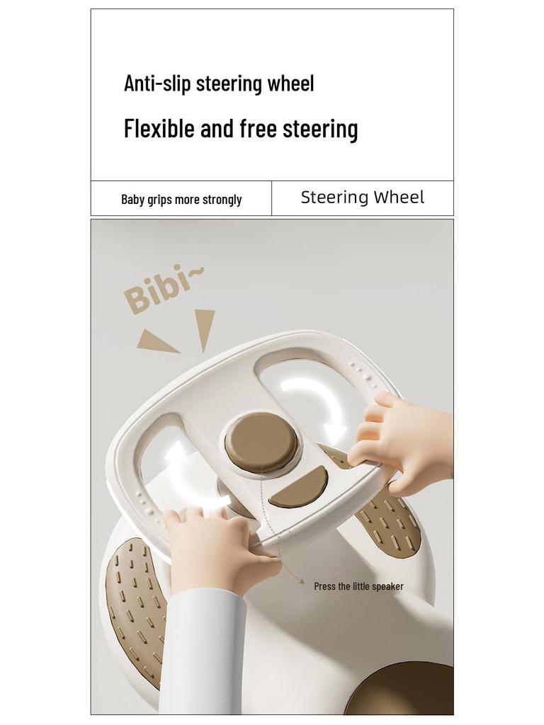 Silent Anti-Rollover Twist Car for Ages 1-3, Adult-Friendly Toddler Ride-On Toy.