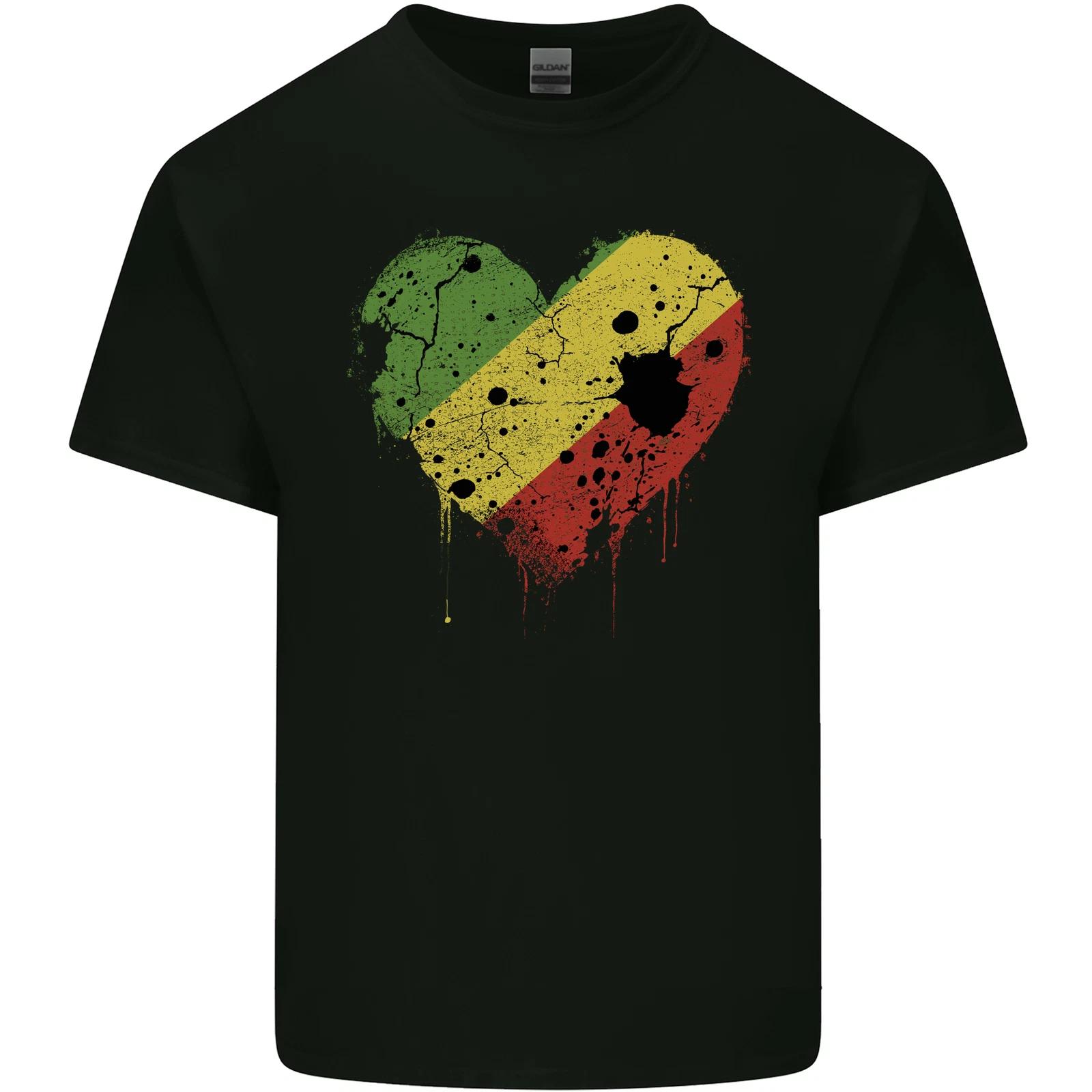 Love Republic of the Congo Flag Day Football Kids T-Shirt Childrens S