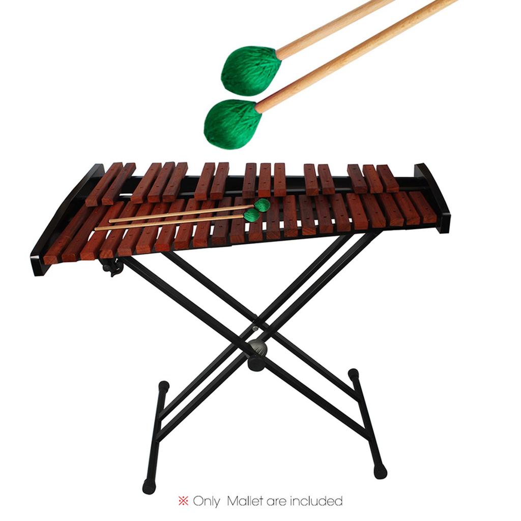 Middle Marimba Stick Mallets Xylophone Glockensplel Mallet with Beech Handle Percussion Kit Musical Instrument